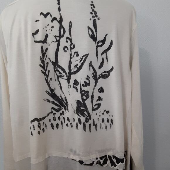 Vintage Lee Anderson Contrast Duster Cardigan Bell Sleeve Wrap Kimono Caftan S - Picture 7 of 15